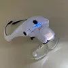 New 9892B2C1LED lamp USB charging head-mounted glasses with 5 magnification reading and maintenance high-definition magnifying glass details Picture